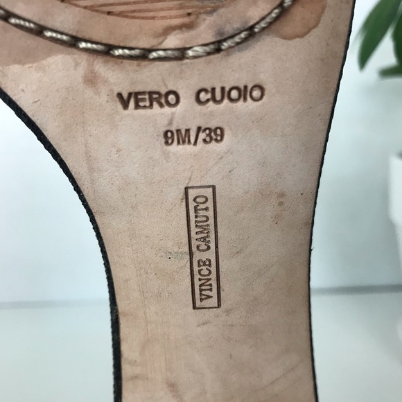 Vince Camuto Court Black Ankle Strap Sandals - Picture 8 of 14